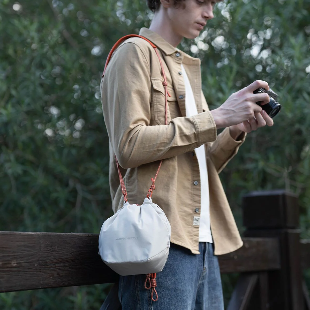 PGYTECH Onego Drawstring Bag (Ivory) - Image 3