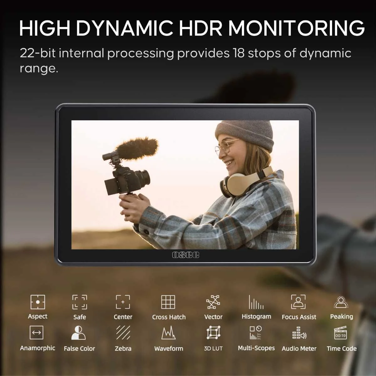 Osee Monitor 7 inch HDR SDI & 4K-HDMI - 3000 Nits (G7PRO) - Image 3