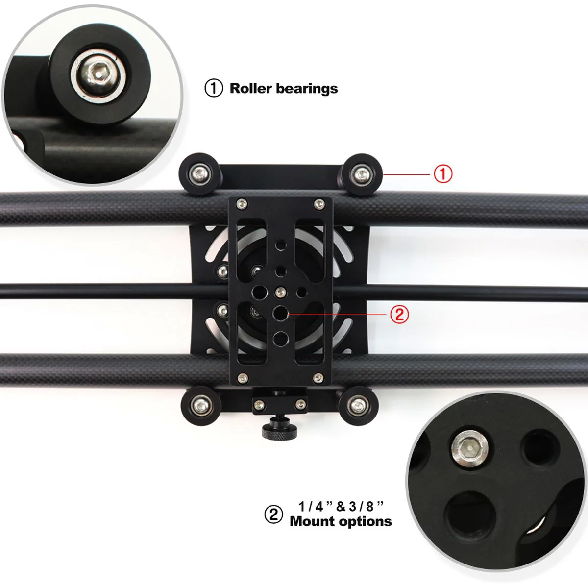 Konova P1 120cm Carbon Camera Slider - Image 3