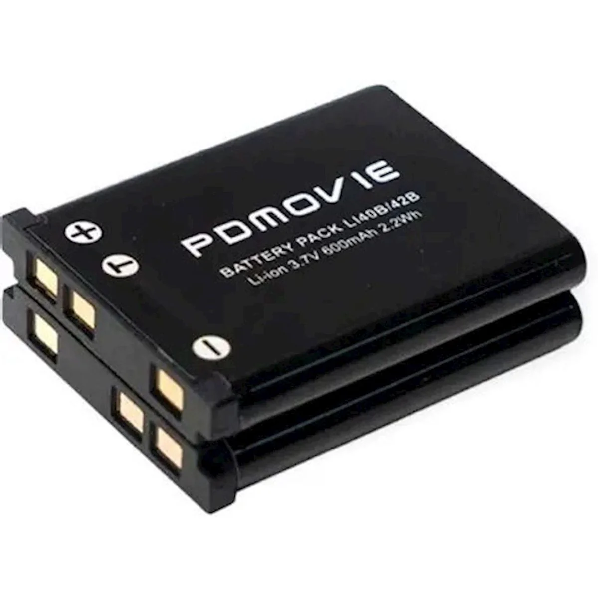 PDMovie LI42B Battery X 2 (3.7V 600mAh 2.2WH)