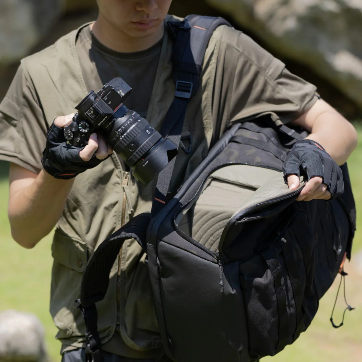 PGYTECH Onemo Tactical Backpack 25l (Dark Night Camo) - Image 3