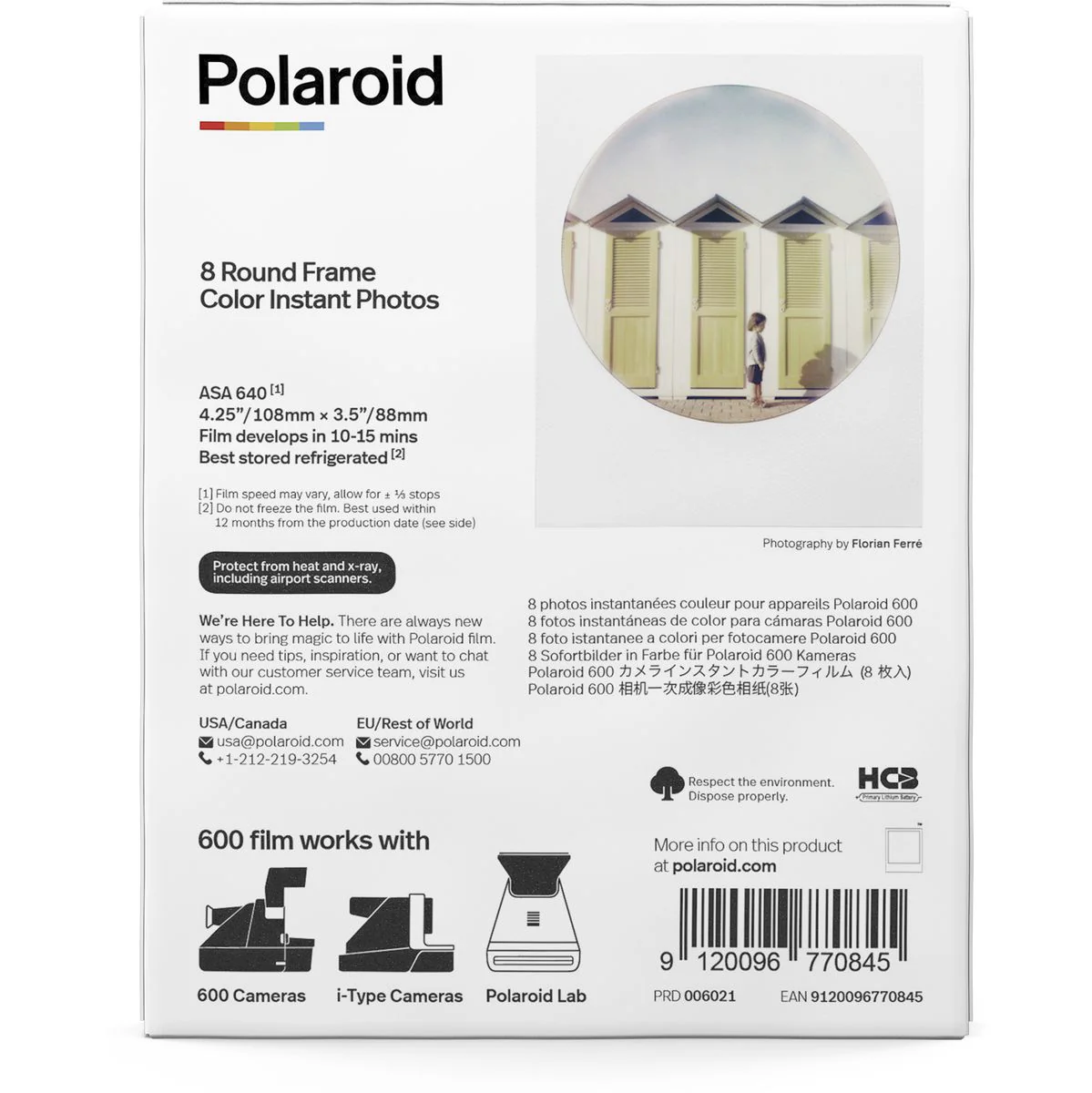 Polaroid Colour Instant Film For 600 Colour Round Frame - Image 4