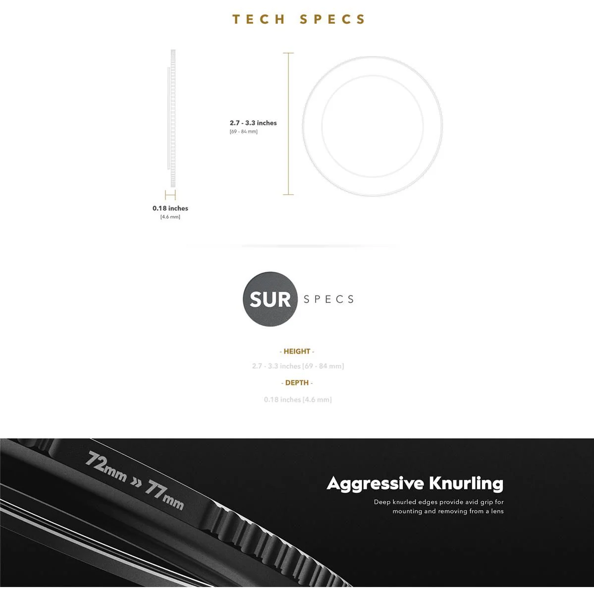 PolarPro Quartzline StepUp Ring 67-77 mm - Image 2