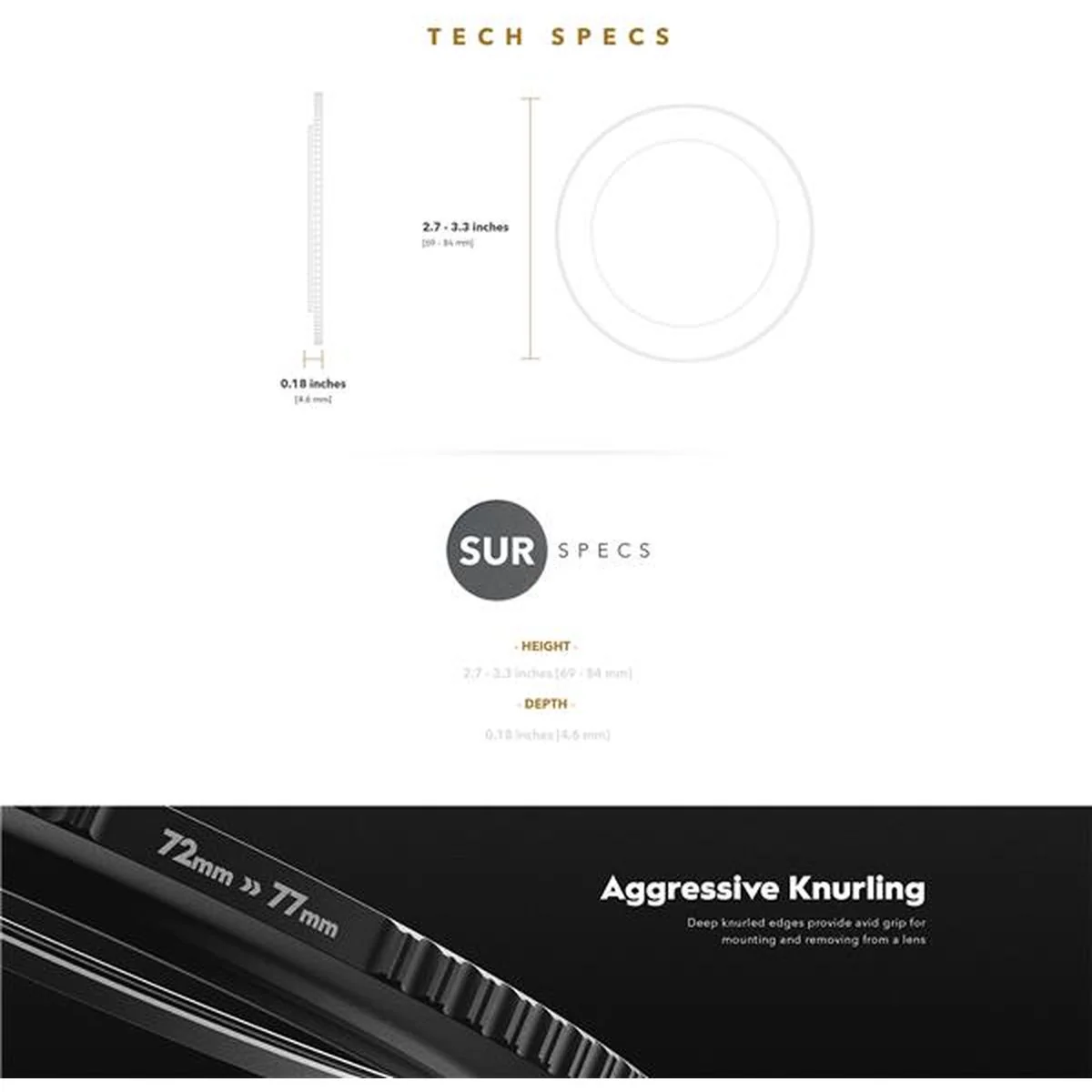 PolarPro Quartzline StepUp Ring 72-77 mm - Image 2