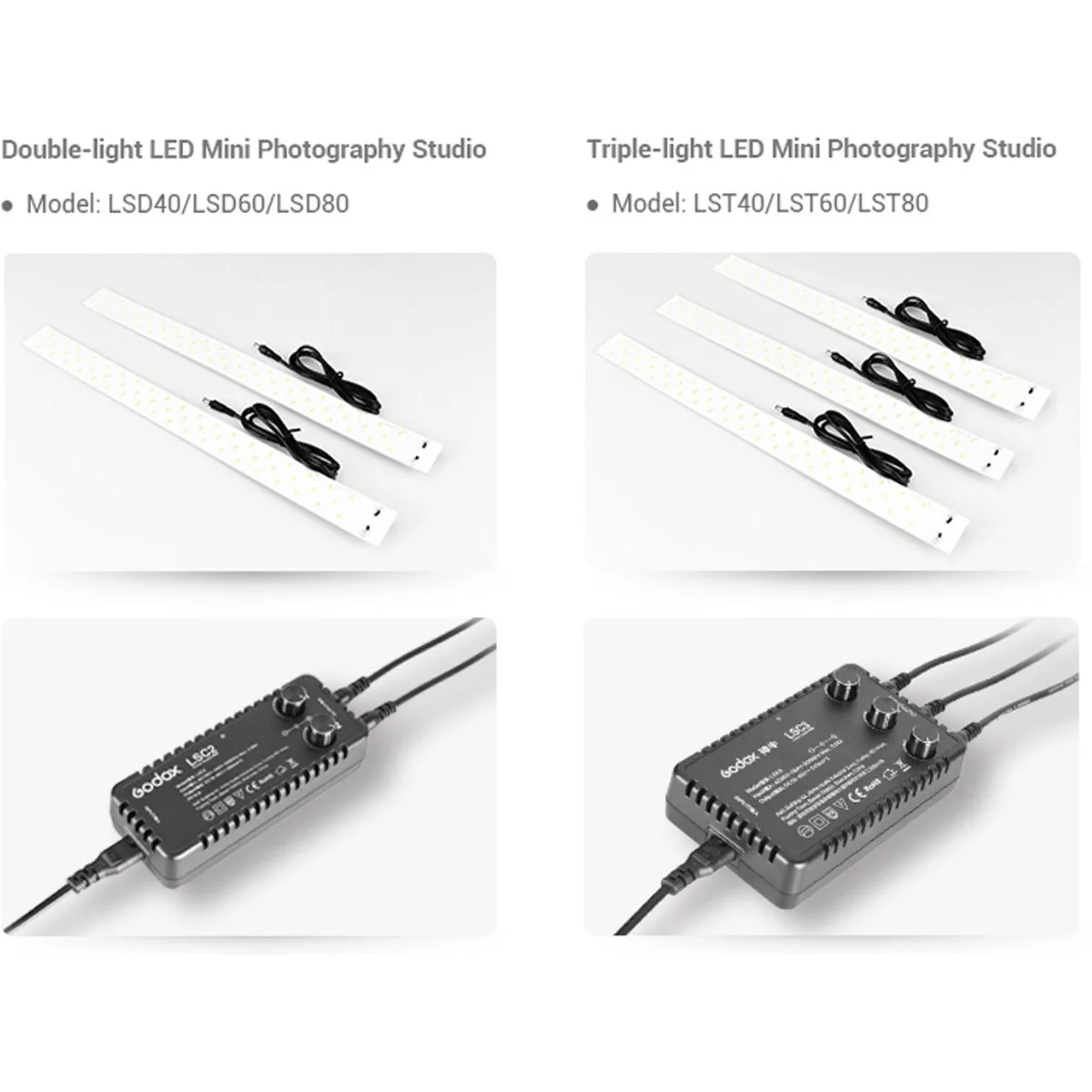 Godox Portable Triple Light LED Ministudio L40x40x40cm - Image 4