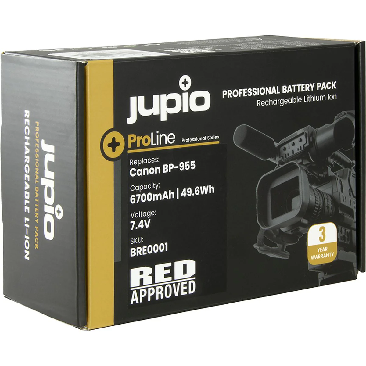Jupio ProLine BP-955 6700mAh (Red Approved) For Red Komodo - Image 3