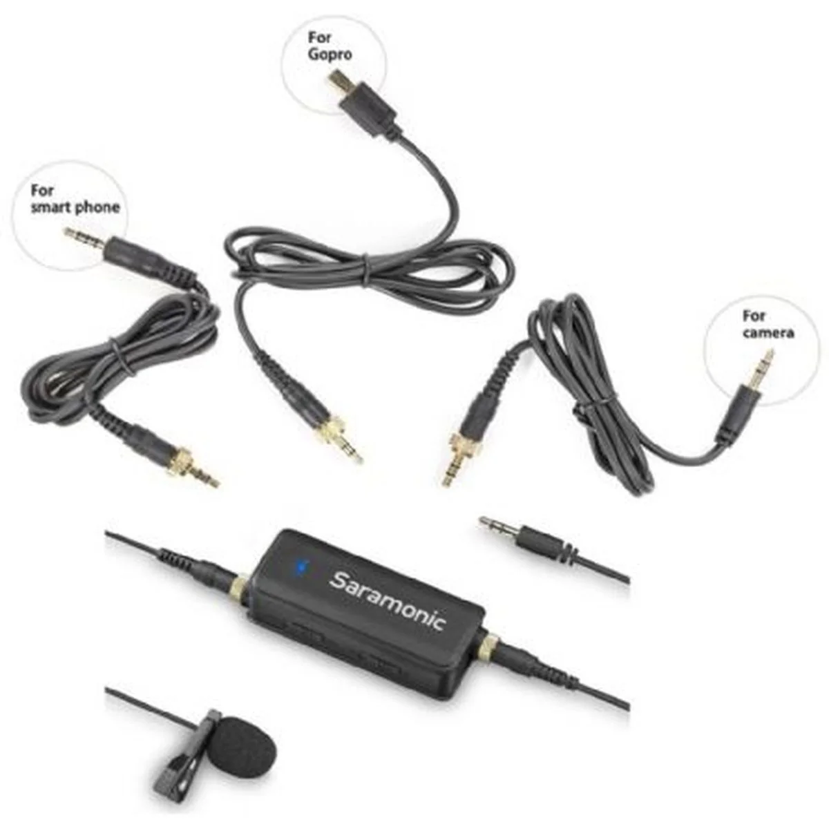 Saramonic Dual Audio Mixer Lavmic w/ Lavalier Microphone - Image 3