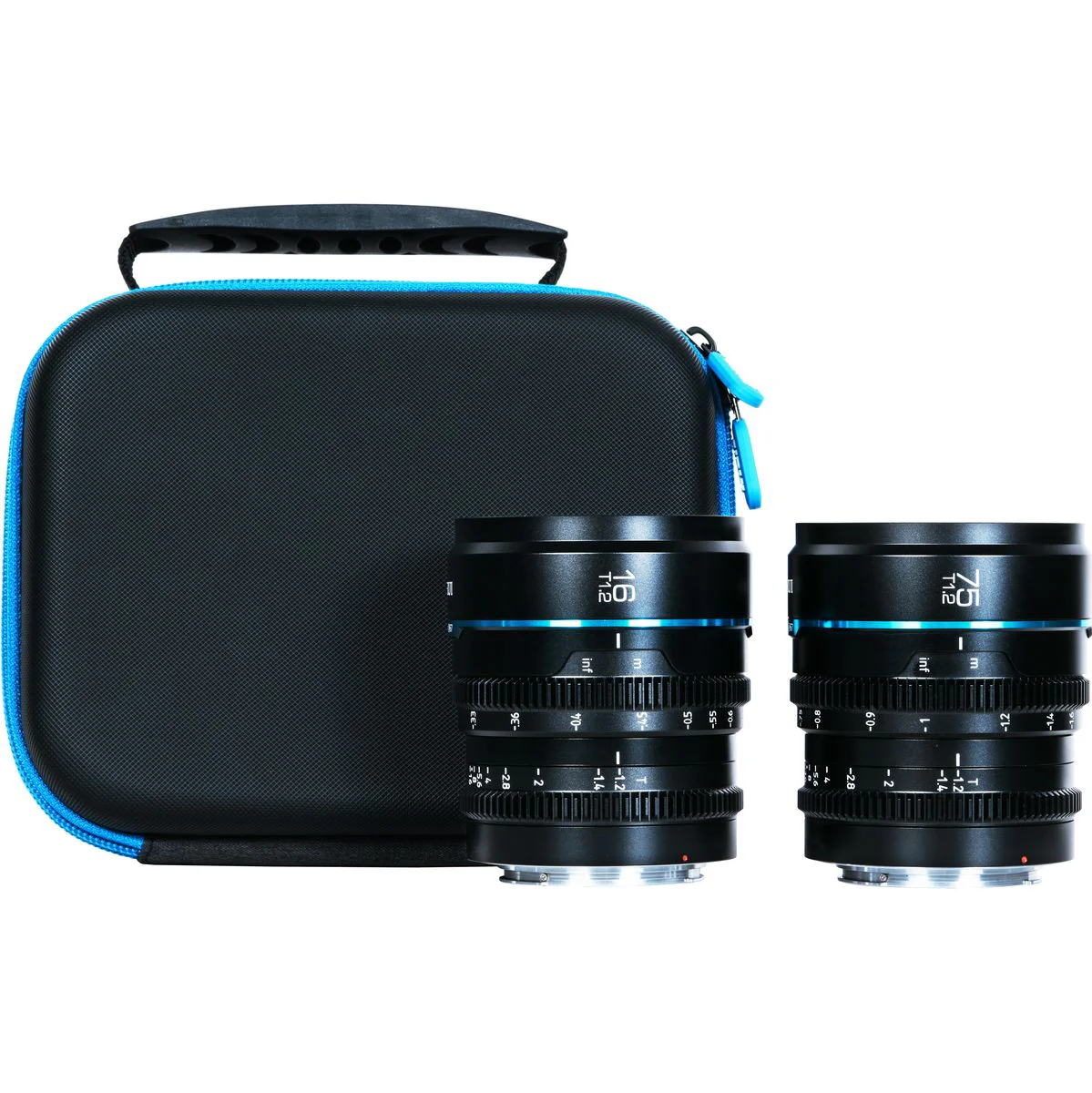 Sirui Nightwalker 16mm & 75mm T1.2 S35 Cine 2-LENS Set M4/3 Mount Black