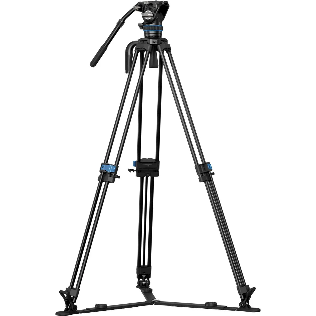Sirui SQ75A Aluminum Twin-Leg Video Tripod 75mm Half-Bowl + S5 Head - Image 2