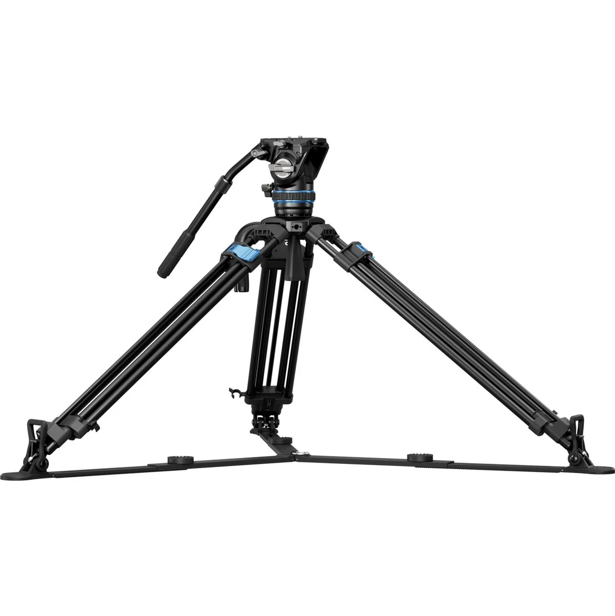 Sirui SQ75A Aluminum Twin-Leg Video Tripod 75mm Half-Bowl + S5 Head - Image 4