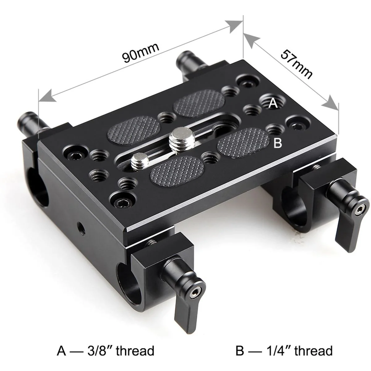 SmallRig 1775 Mounting Plate w/ 15mm Rod Clamps - Image 5