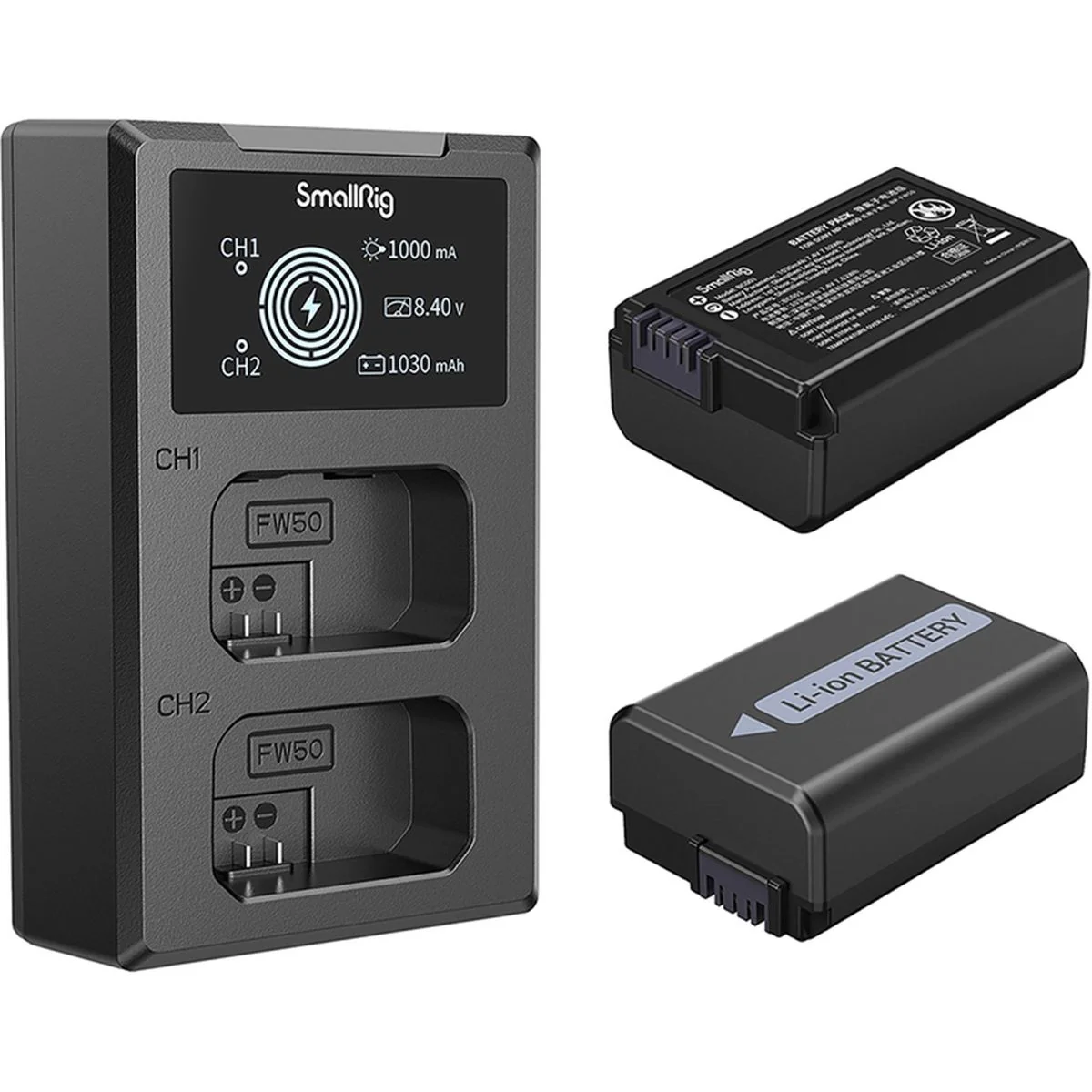 SmallRig 3818 NP-FW50 Camera Battery EN Charge Kit - Image 2