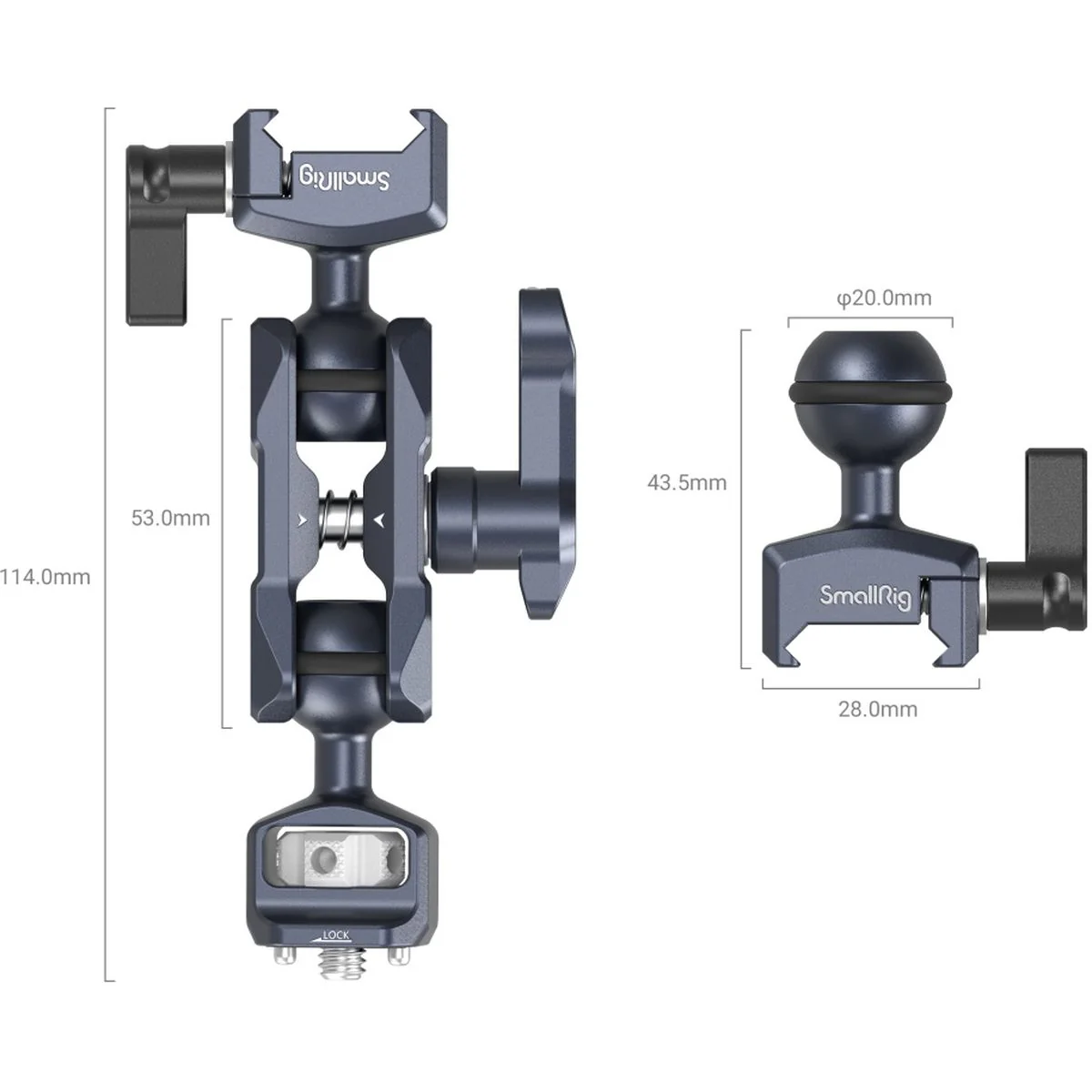 SmallRig 3875 Magic Arm w/ Dual Ball Heads (1/4"-20 Screw A - Image 4