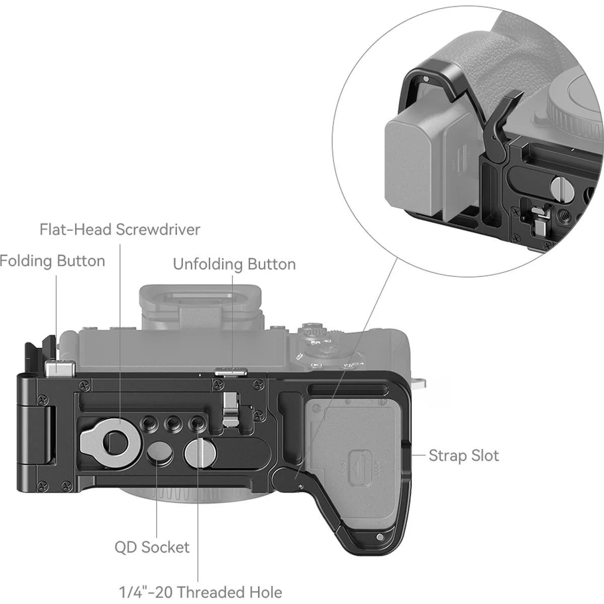 SmallRig 3984 Foldable L-Bracket For Sony Alpha 7R V / Alpha - Image 3