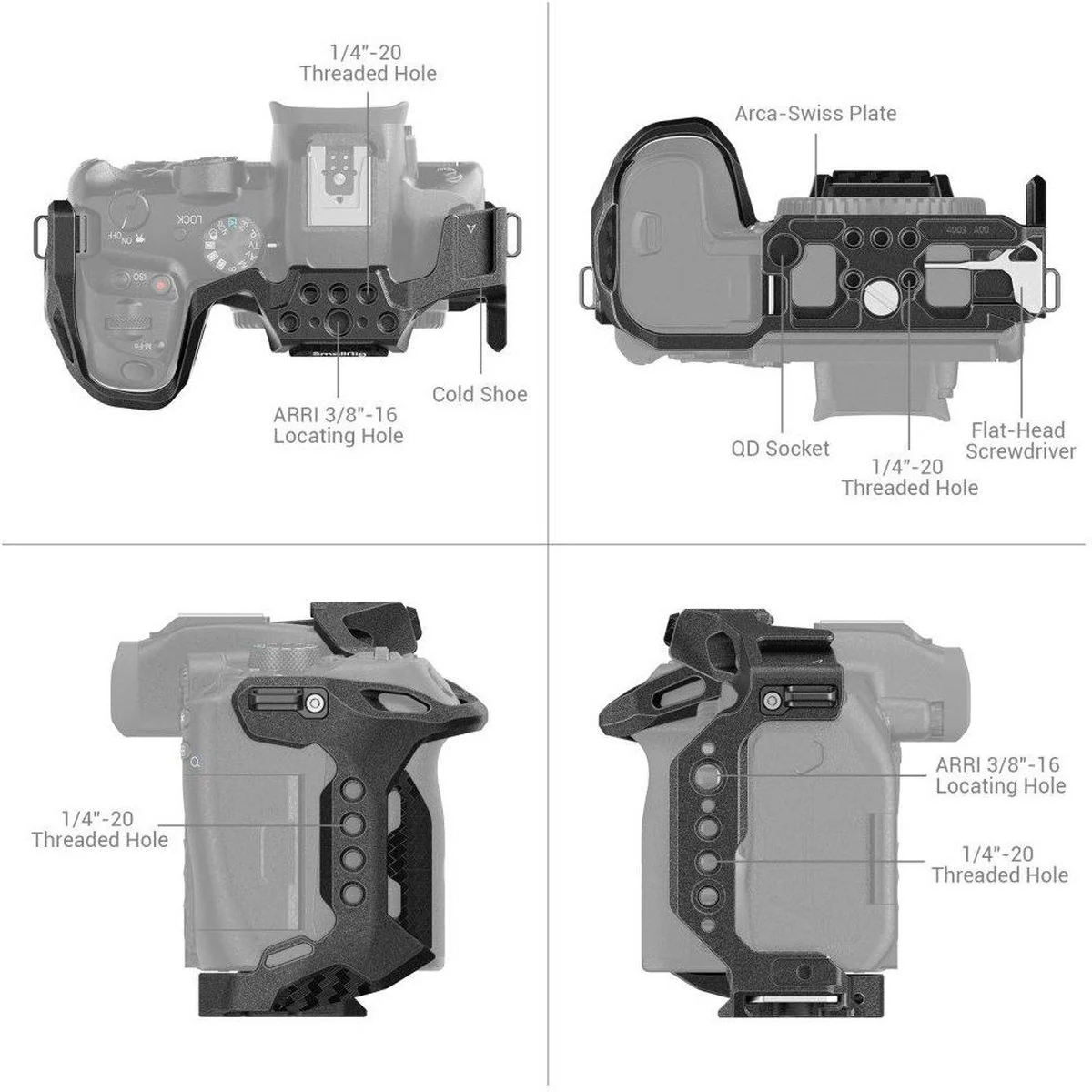 SmallRig 4003 Black Mamba Cage For Canon EOS R7 - Image 2