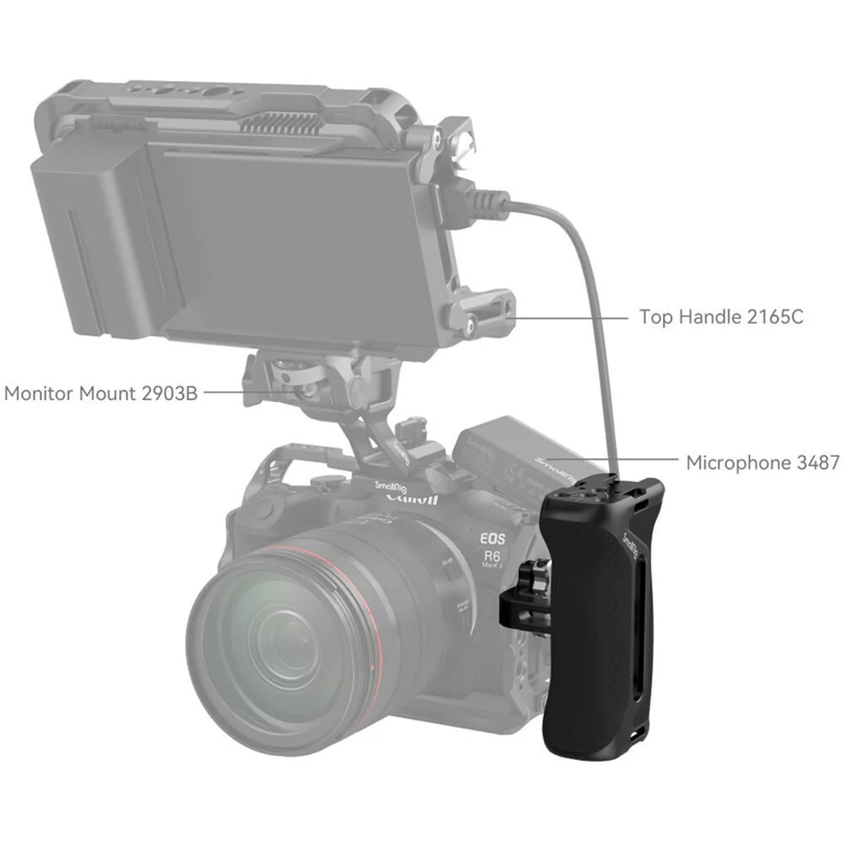 SmallRig 4015 Side Handle w/ 1/4-20 Screws - Image 2