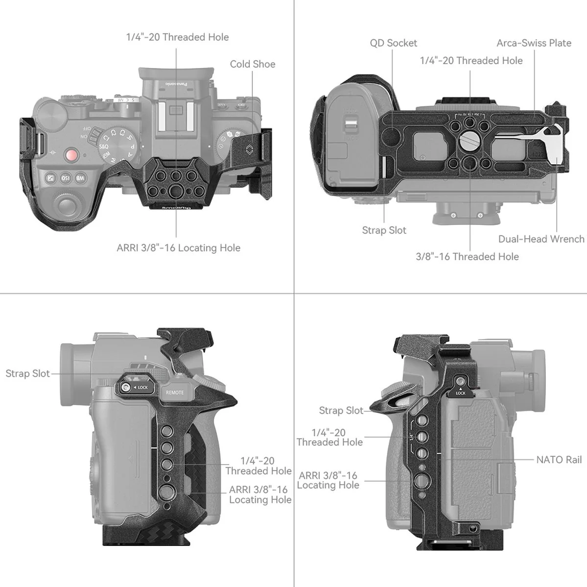 SmallRig 4023 €œblack Mamba†Cage For Panasonic LUMIX S5 - Image 2