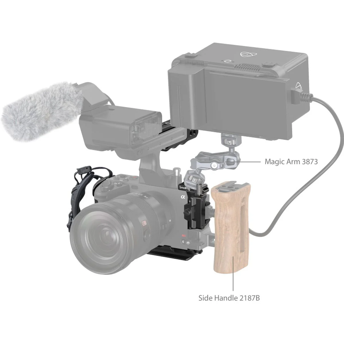 SmallRig 4184 Handheld Cage Kit For Sony FX30 / FX3 (4139 Ne - Image 3