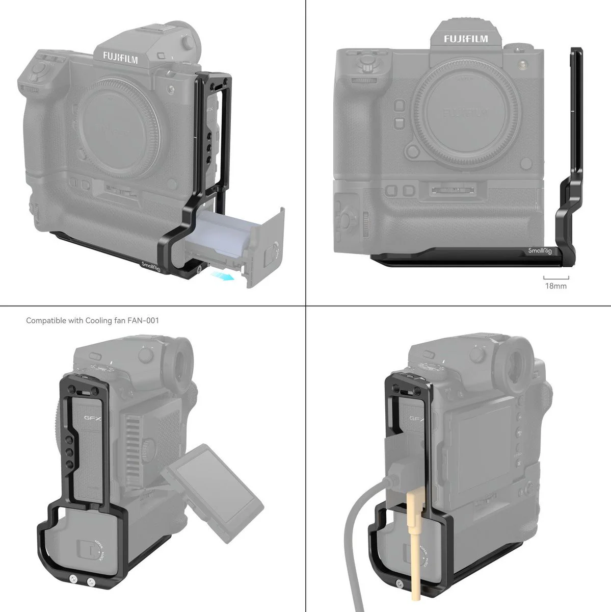 SmallRig 4203 Dedicated L Bracket For GFX100 II w/ VG-GFX100 - Image 4