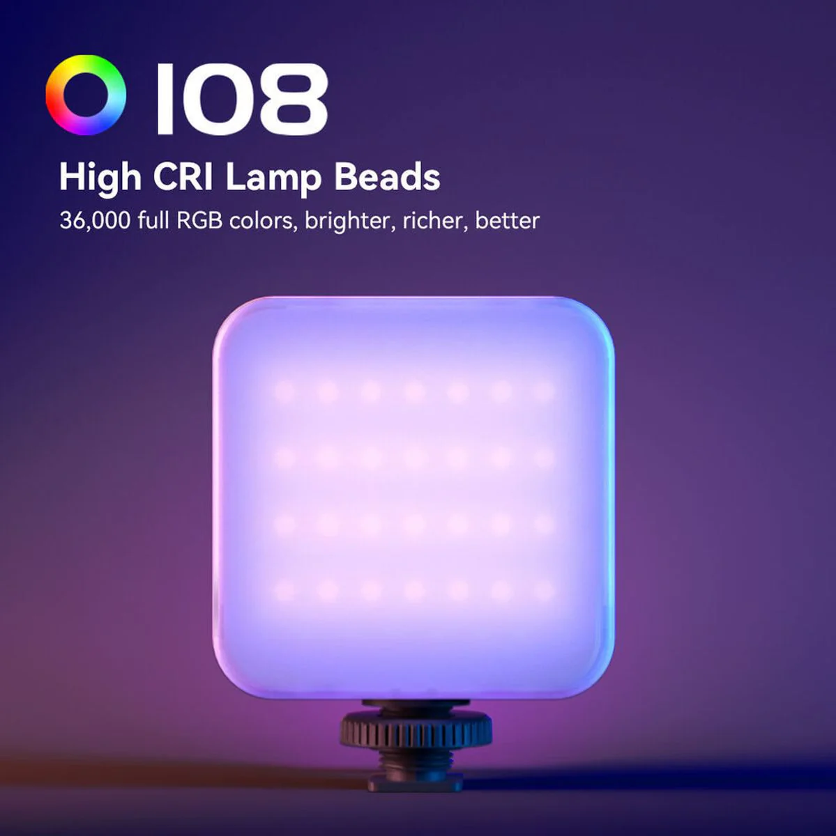 SmallRig 4276 Vibe P108 Full Colour Mini LED Video Light Pho - Image 5