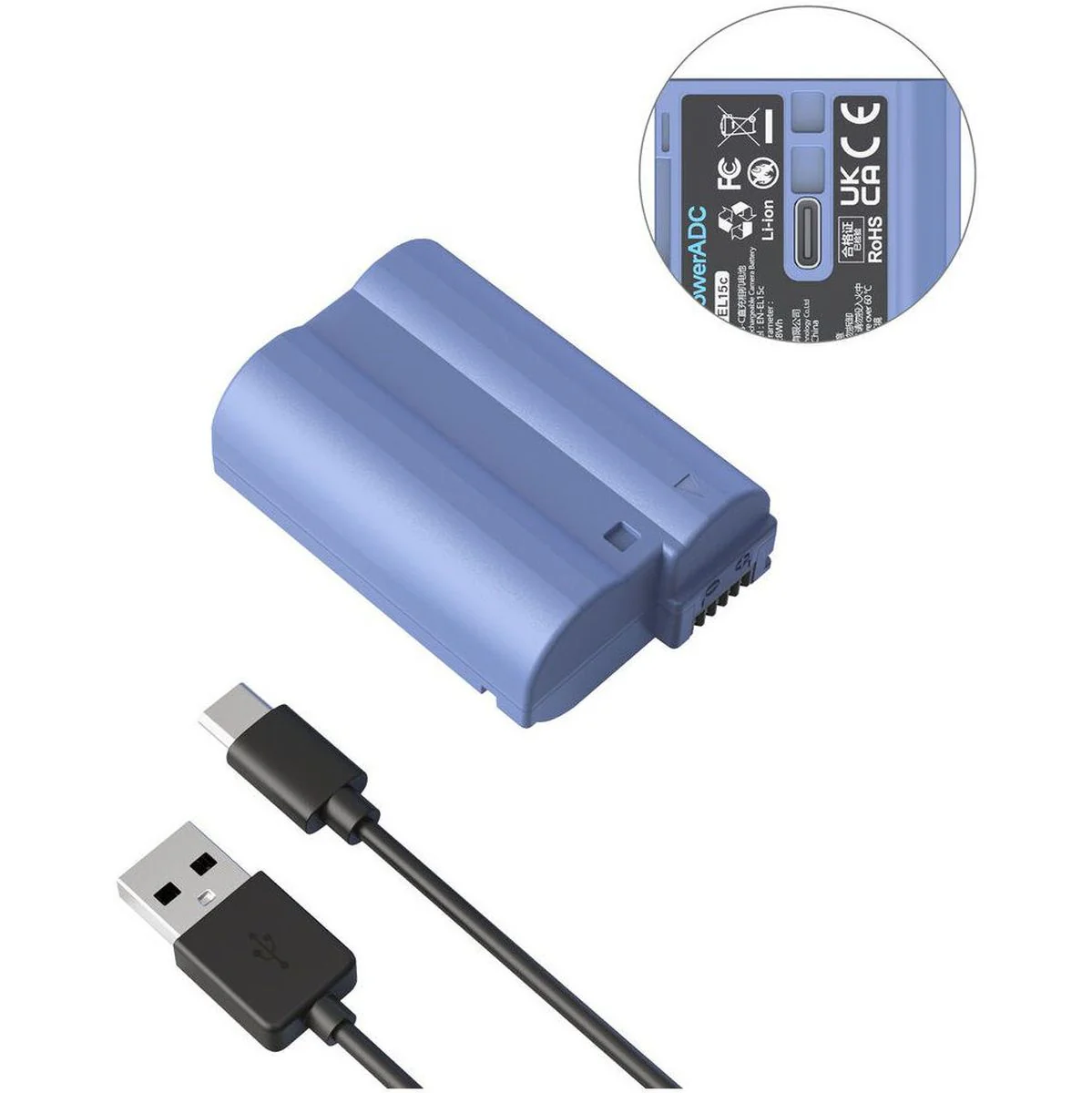 SmallRig 4332 EN-EL15C USB-C Rechargable Camera Battery - Image 2
