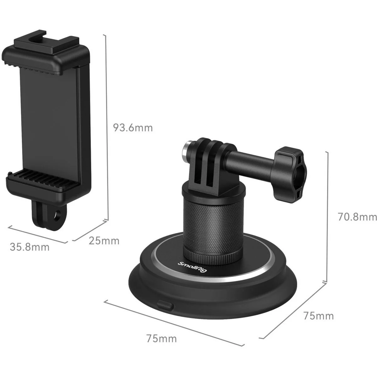 SmallRig 4347 Suction Cup Mounting Support For Action Camera - Image 2