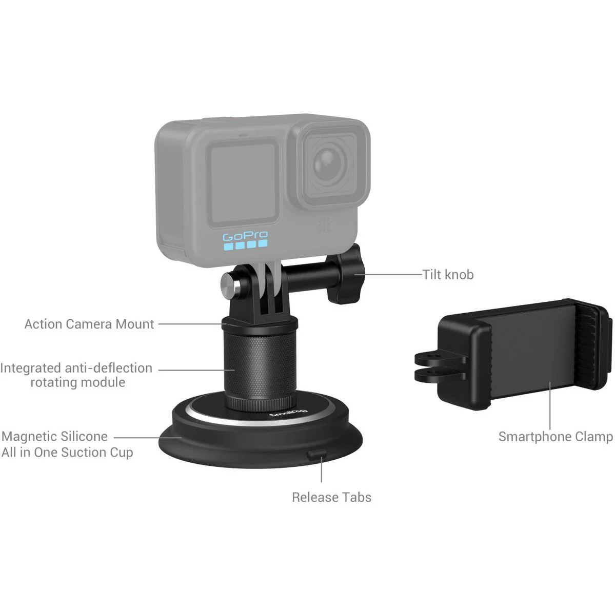 SmallRig 4347 Suction Cup Mounting Support For Action Camera - Image 5