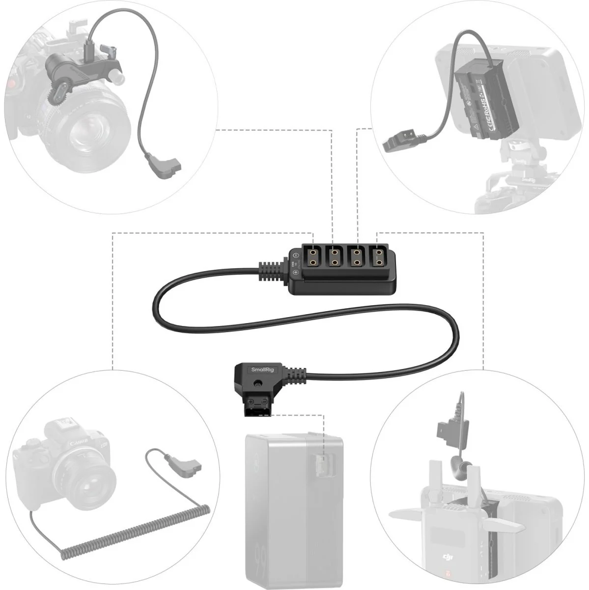 SmallRig 4831 D-Tap 1-TO-4 Power Cable - Image 3