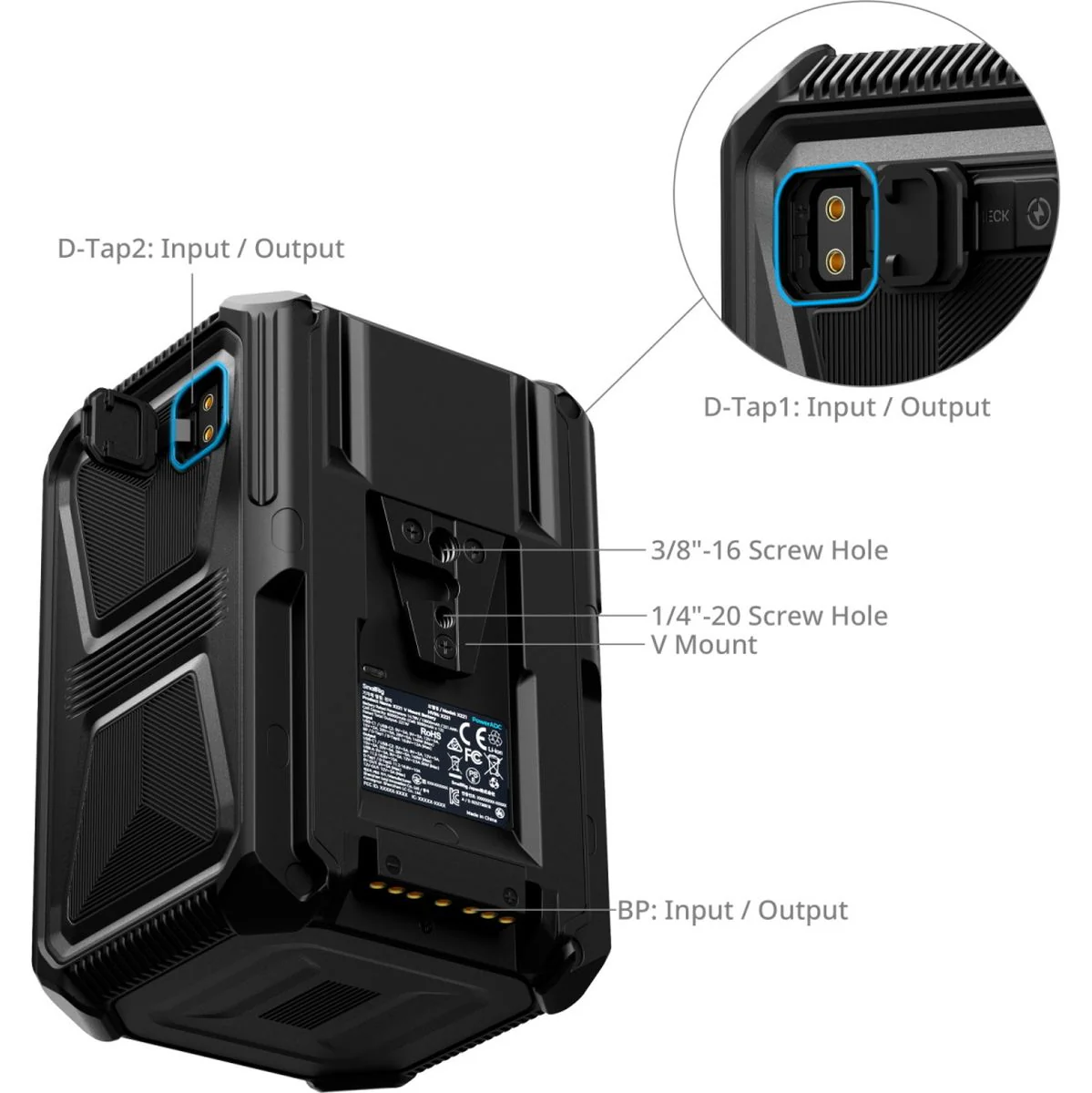 SmallRig 4985 X-Touch Smart Triple-Proof V Mount Battery X221 - Image 5