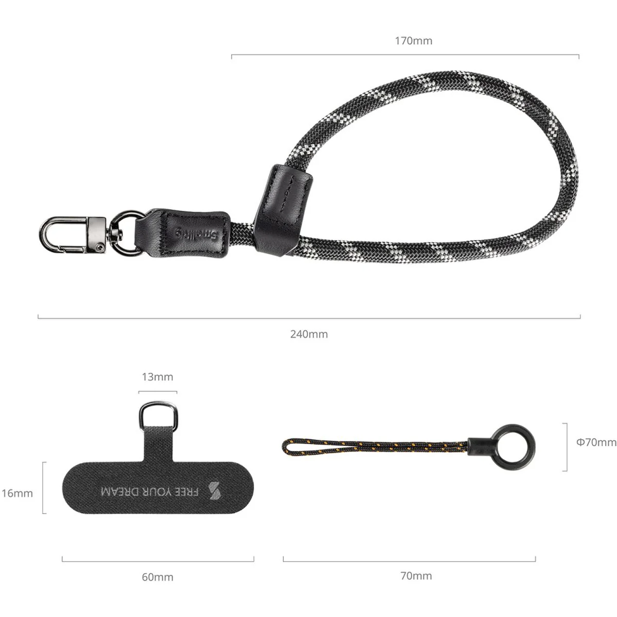 SmallRig 4990 Filmov Phone Wrist Strap (Black) - Image 3