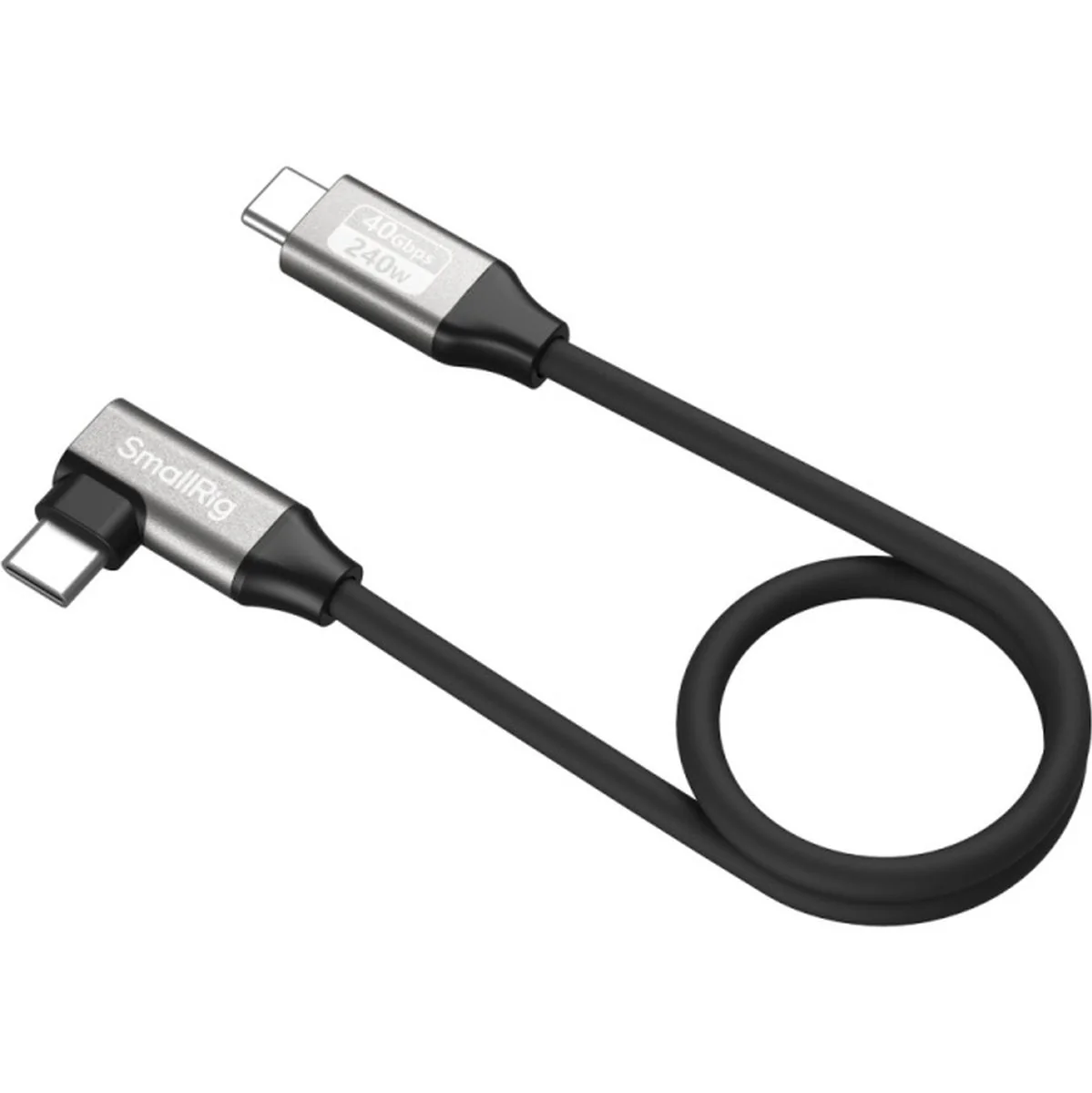 SmallRig 5075 USB-C Data Cable (Straight To Angled) 35cm - 40GBPS + 240W + 8K