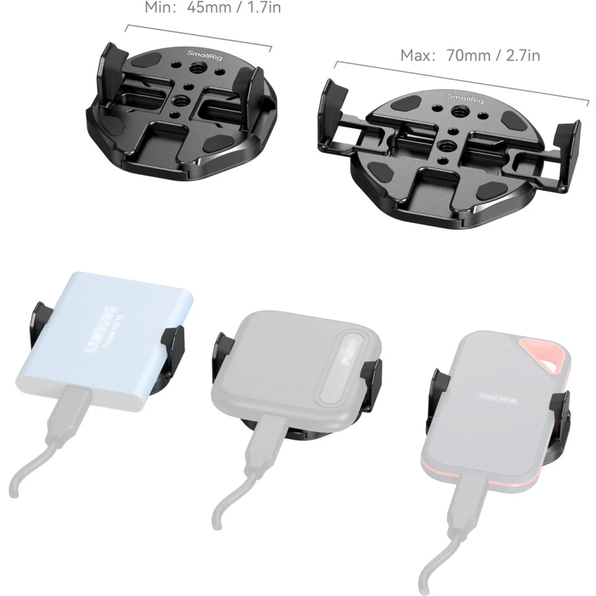 SmallRig 5157 Attachable Phone Clamp For External SSD - Image 3