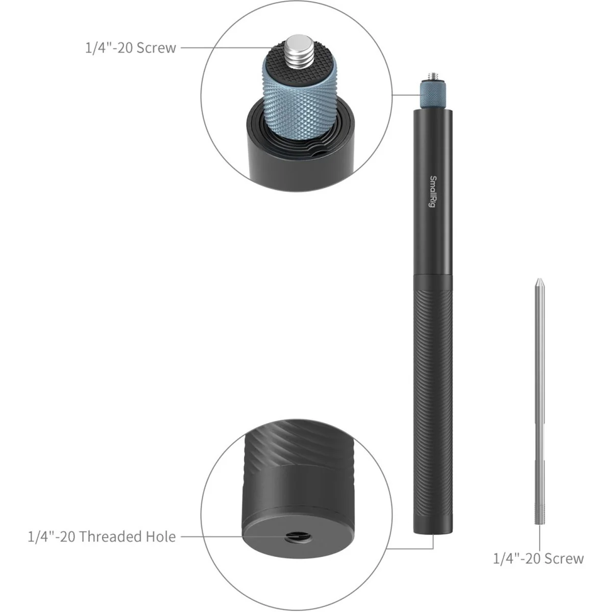 SmallRig 5270 Selfie Stick For Action Cameras (150cm) - Image 4