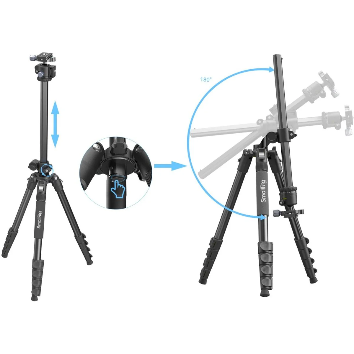 SmallRig 5290 CT25 Professional Overhead Camera Tripod - Image 3
