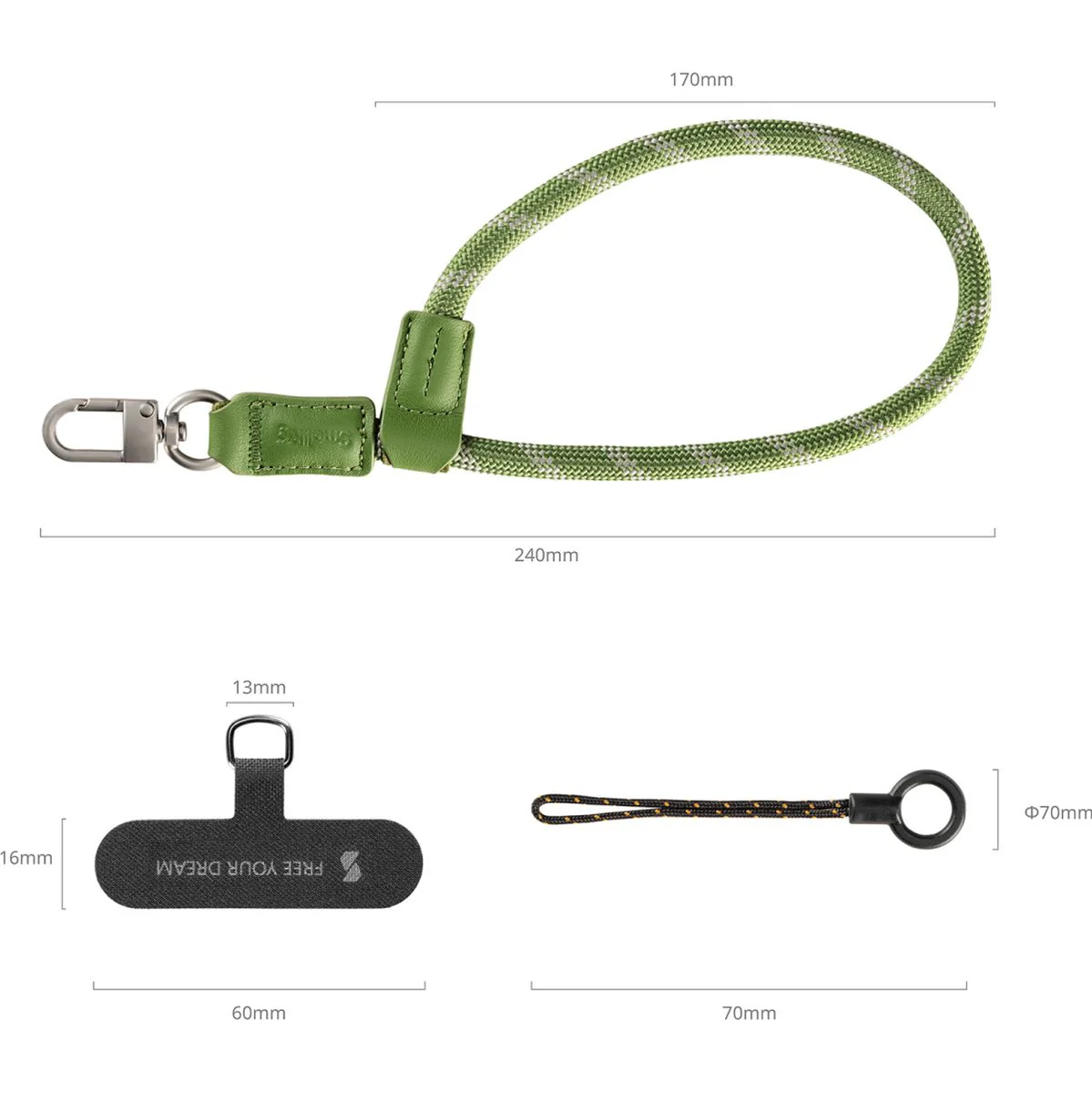 SmallRig 5303 Filmov Phone Wrist Strap (Green) - Image 4