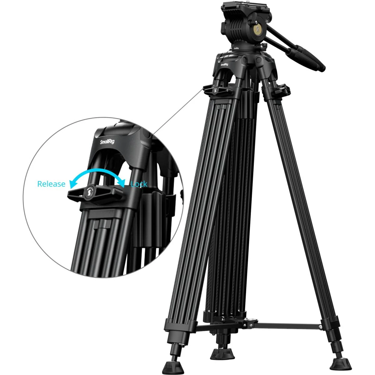 SmallRig 5442 FSD14 Freespeed Heavy-Duty Aluminum Alloy Tripod - Image 2