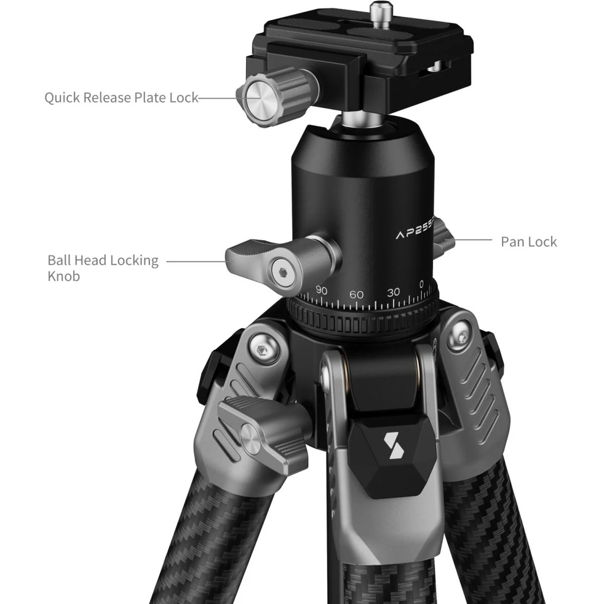 SmallRig 5478 Portable Photo Carbon Fiber Tripod - Image 3