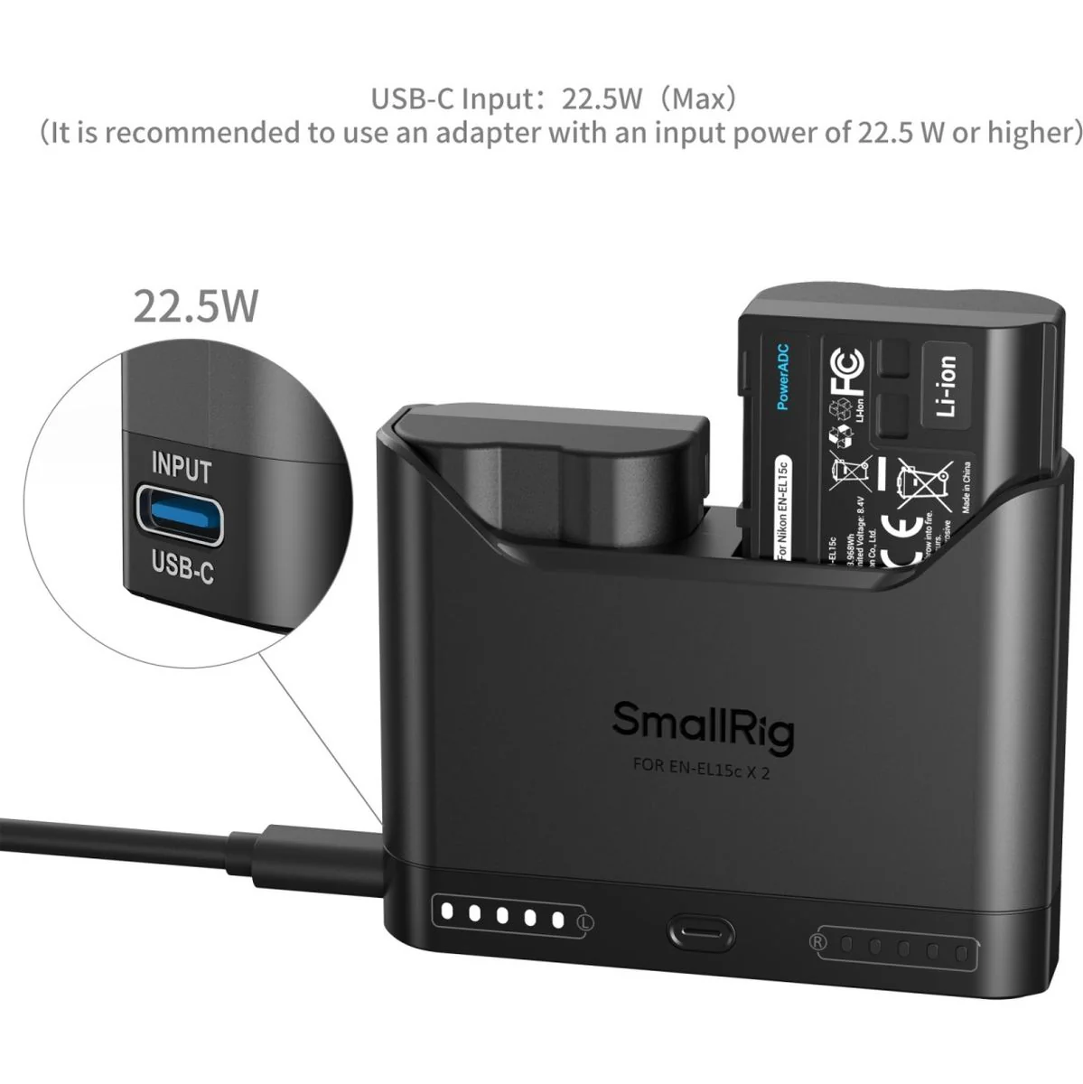 SmallRig 5486 Turbo Charging Kit For EN-EL15C Camera Batteries - Image 2