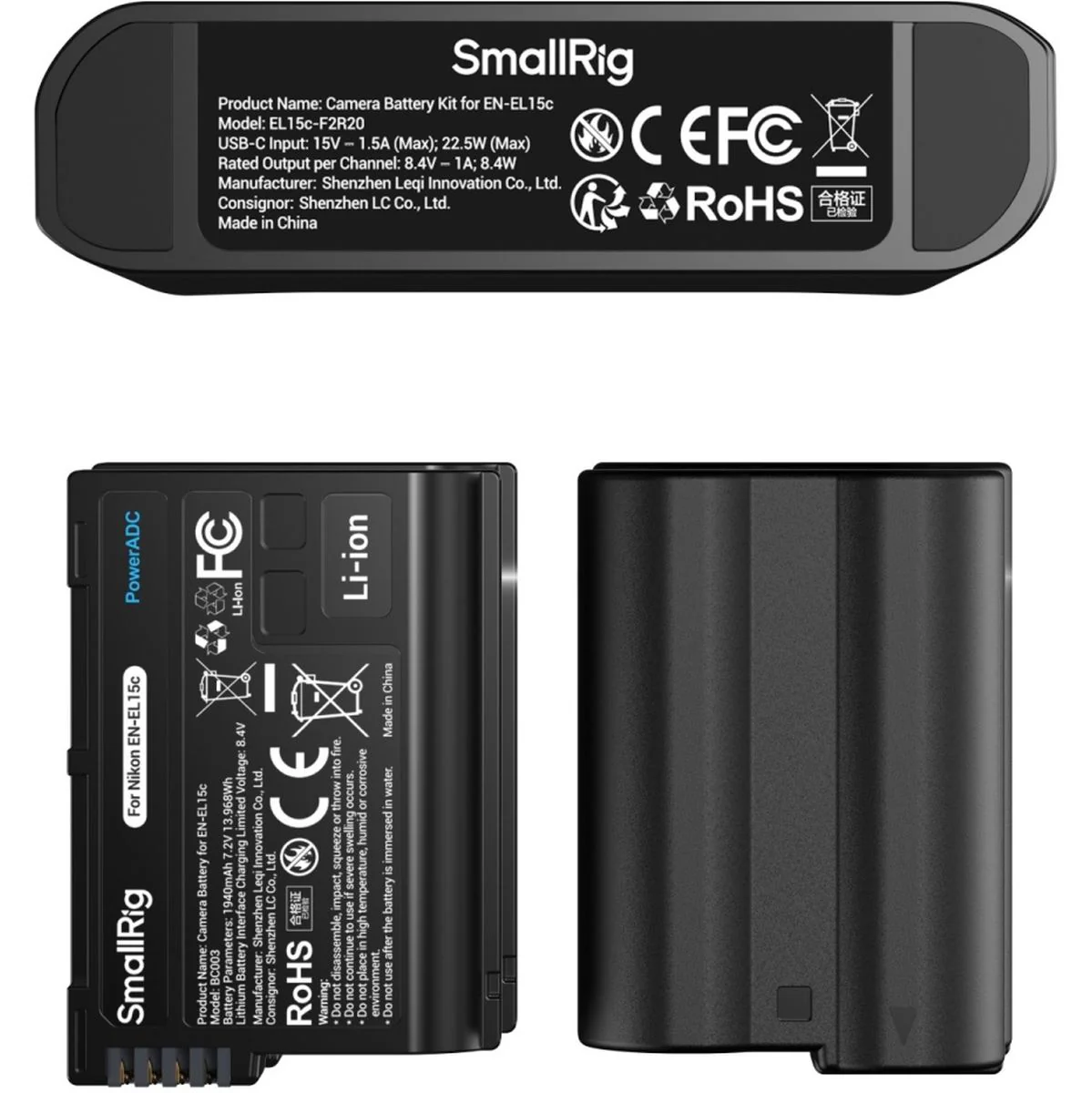 SmallRig 5486 Turbo Charging Kit For EN-EL15C Camera Batteries - Image 4