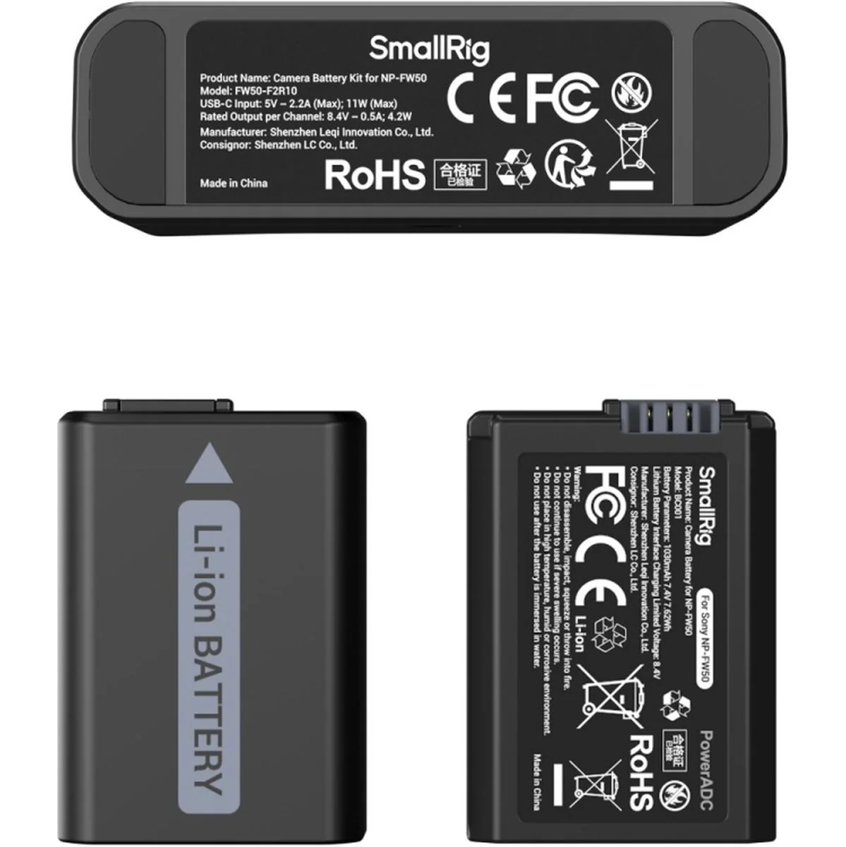 SmallRig 5488 Turbo Charging Kit For NP-FW50 Camera Batteries - Image 2