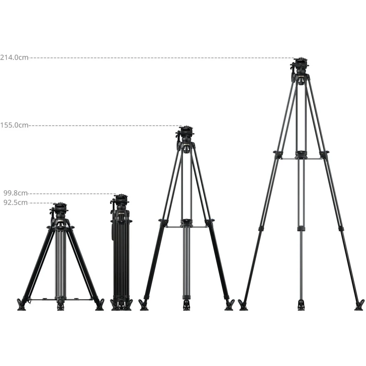 SmallRig 5579 FSD16 Freespeed Heavy-Duty Aluminum Alloy Tripod - Image 4