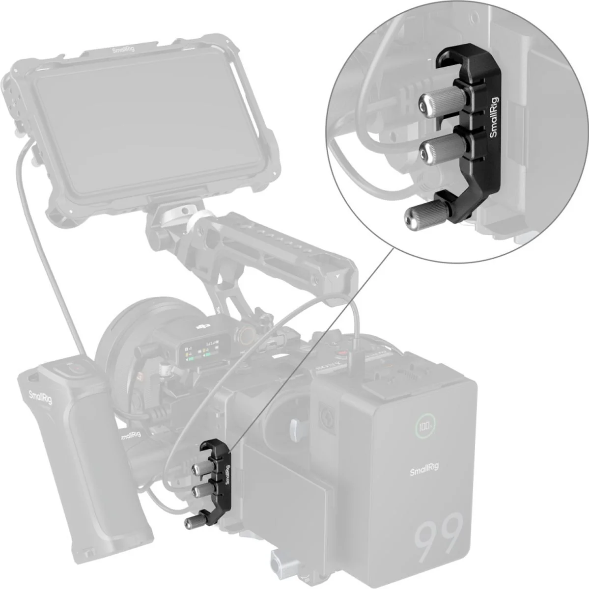 SmallRig 5592 USB-C & Multi Cable Clamp For Cages For Sony FX2 - Image 5