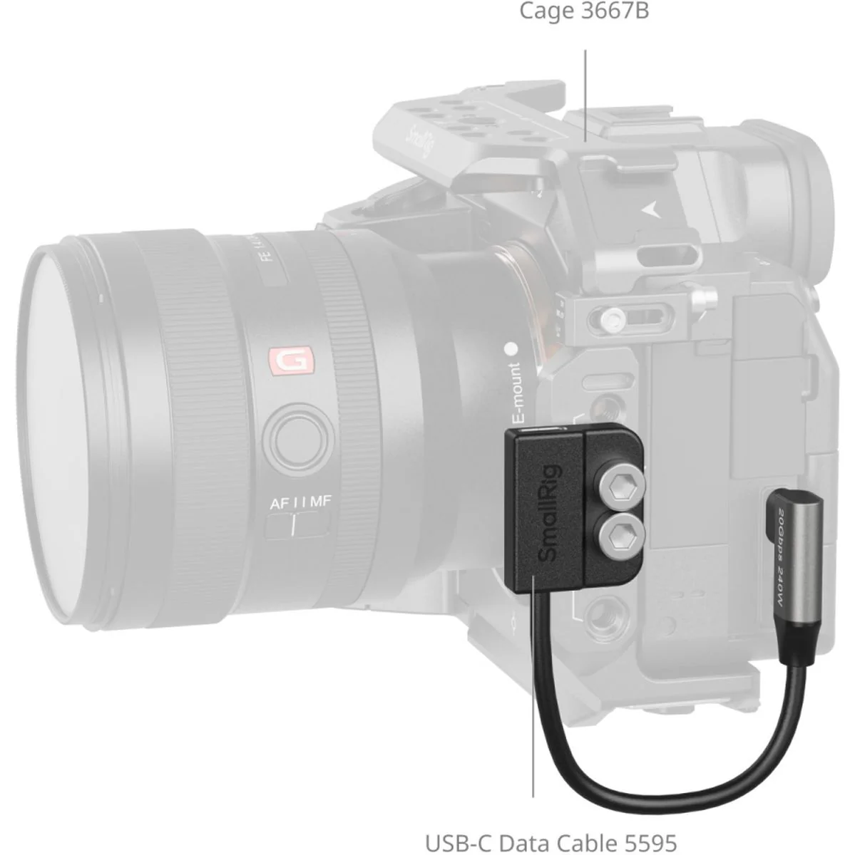 SmallRig 5595 USB-C Data Cable (Male To Female) - Image 2