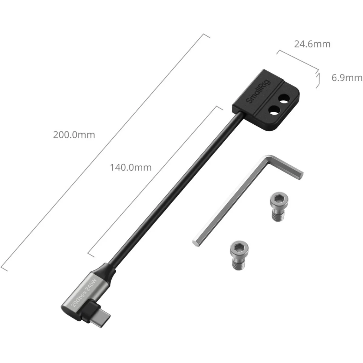 SmallRig 5595 USB-C Data Cable (Male To Female) - Image 3