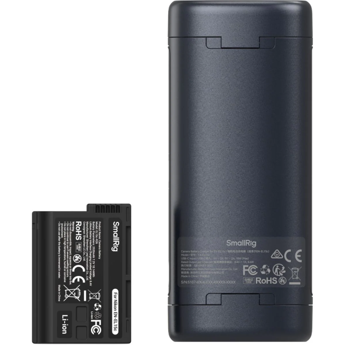 SmallRig 5697 Portable Charger Case Kit For EN-EL15C Batteries