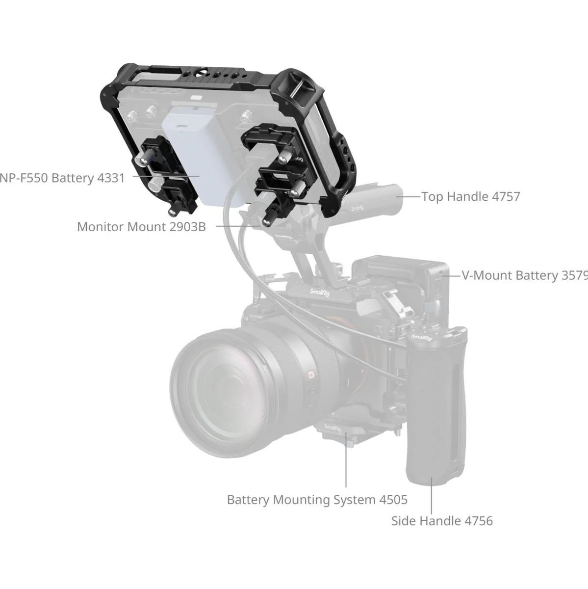 SmallRig 5708 Monitor Cage Kit For Atomos Ninja TX - Image 5