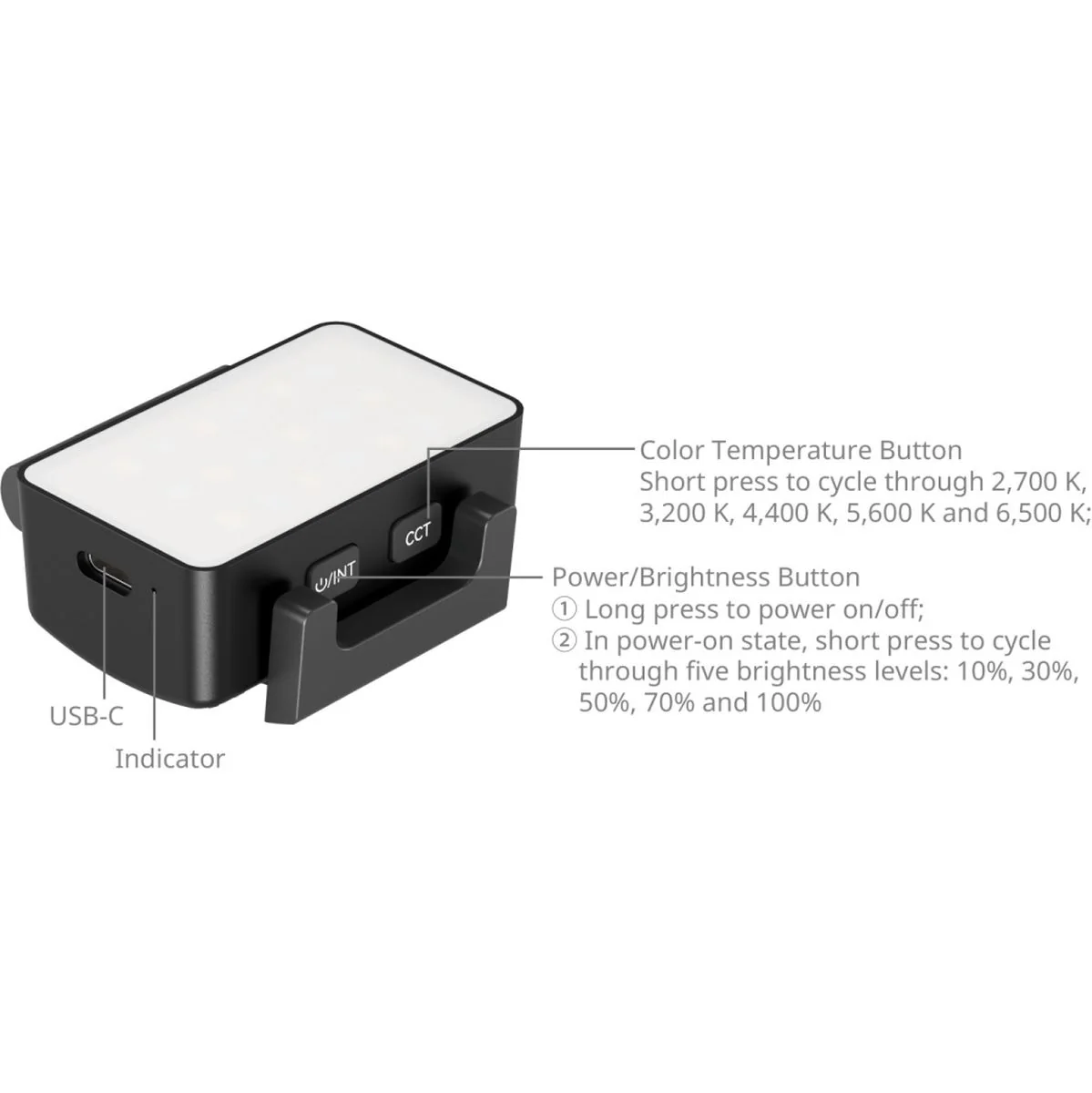 SmallRig 5733 Bi-Colour LED Video Light For DJI Osmo Pocket 3 - Image 3