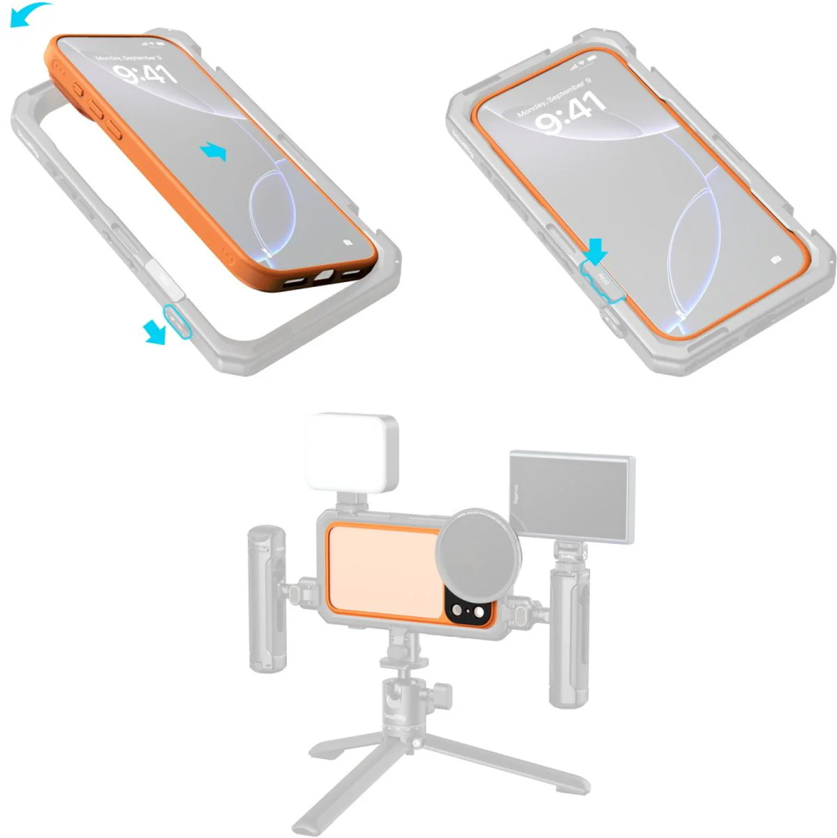 SmallRig 5792 Filmov Lightweight Photography Bumper Case iPhone 17 Pro Orange - Image 2