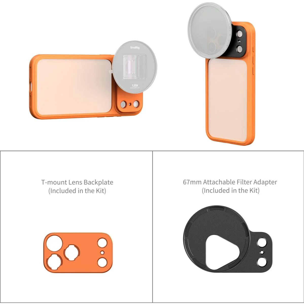 SmallRig 5795 Filmov Lightweight Bumper Case For iPhone 17 Pro Max Orange - Image 3
