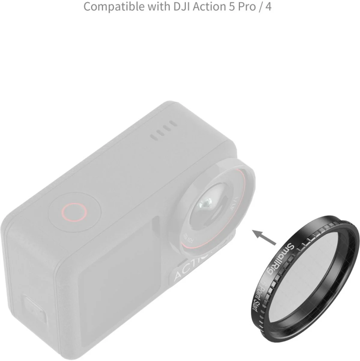 SmallRig 5839 Attachable Star Cross Filter (6 Points) For Osmo Action 5 Pro / 4 - Image 4
